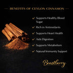 Ceylon cinnamon powder benefits for metabolism, heart health and antioxidants