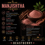 Beastberry Premium Manjistha Powder | Traditional Ayurvedic Skincare | For Glowing Skin, Even Skin Tone & Clear-Looking Skin (200 g)