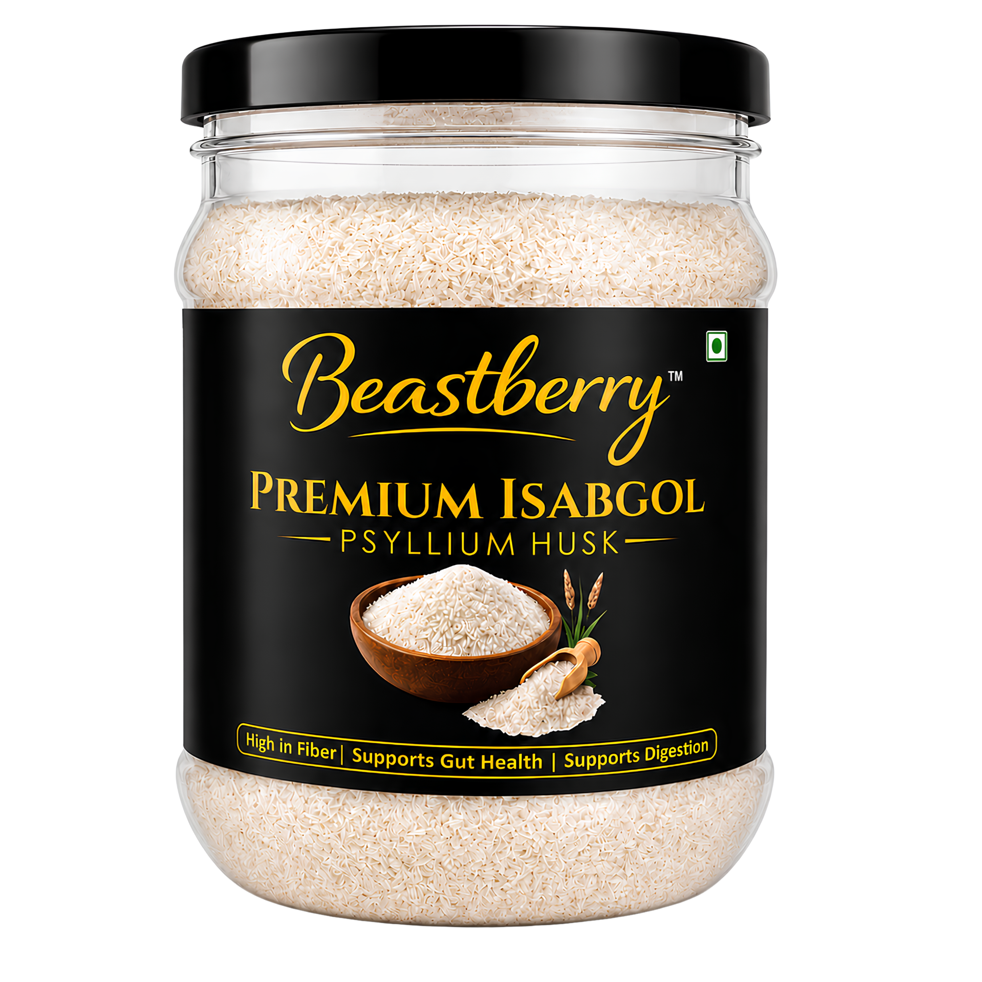 Beastberry Premium Isabgol (Psyllium Husk) | High Fiber | Supports Digestive Health | relieves constipation (150g)