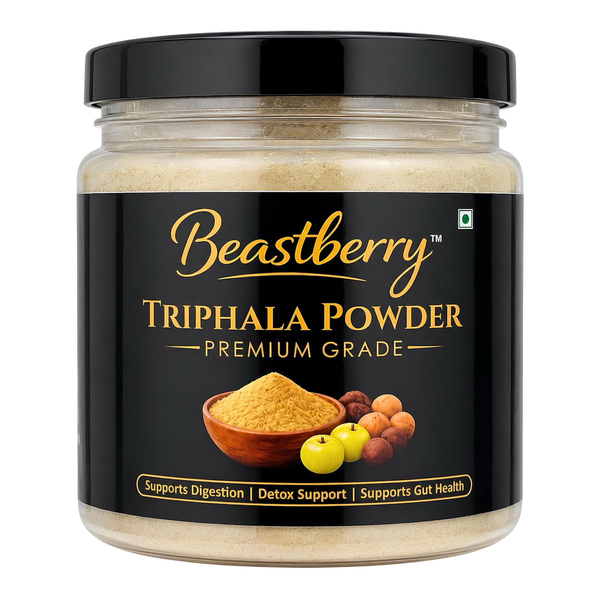 100% Pure Triphala Powder for Digestive Health & Gut Wellness | Beastberry (200g)