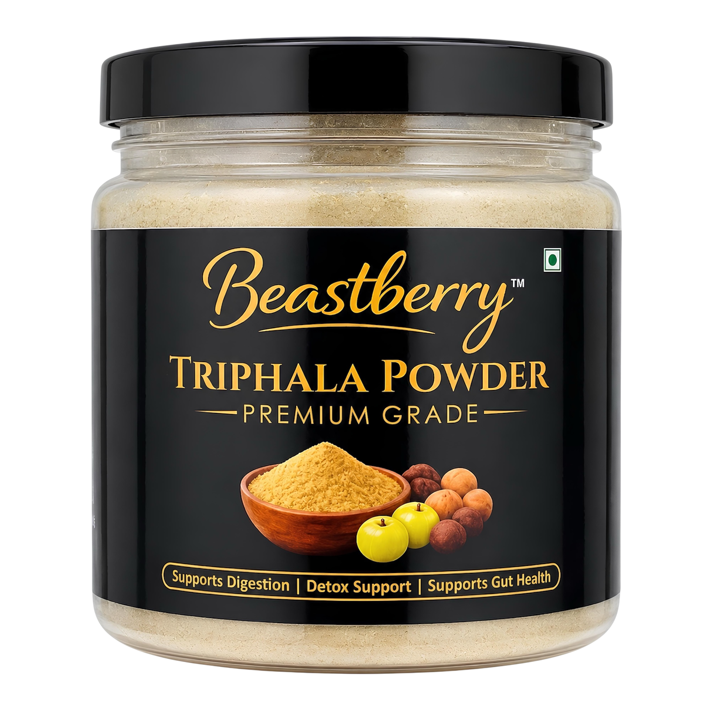 100% Pure Triphala Powder for Digestive Health & Gut Wellness | Beastberry (200g)