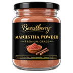 Beastberry Premium Manjistha Powder | Traditional Ayurvedic Skincare | For Glowing Skin, Even Skin Tone & Clear-Looking Skin (100 g)