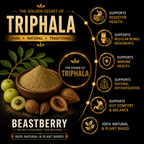 100% Pure Triphala Powder for Digestive Health & Gut Wellness | Beastberry (200g)