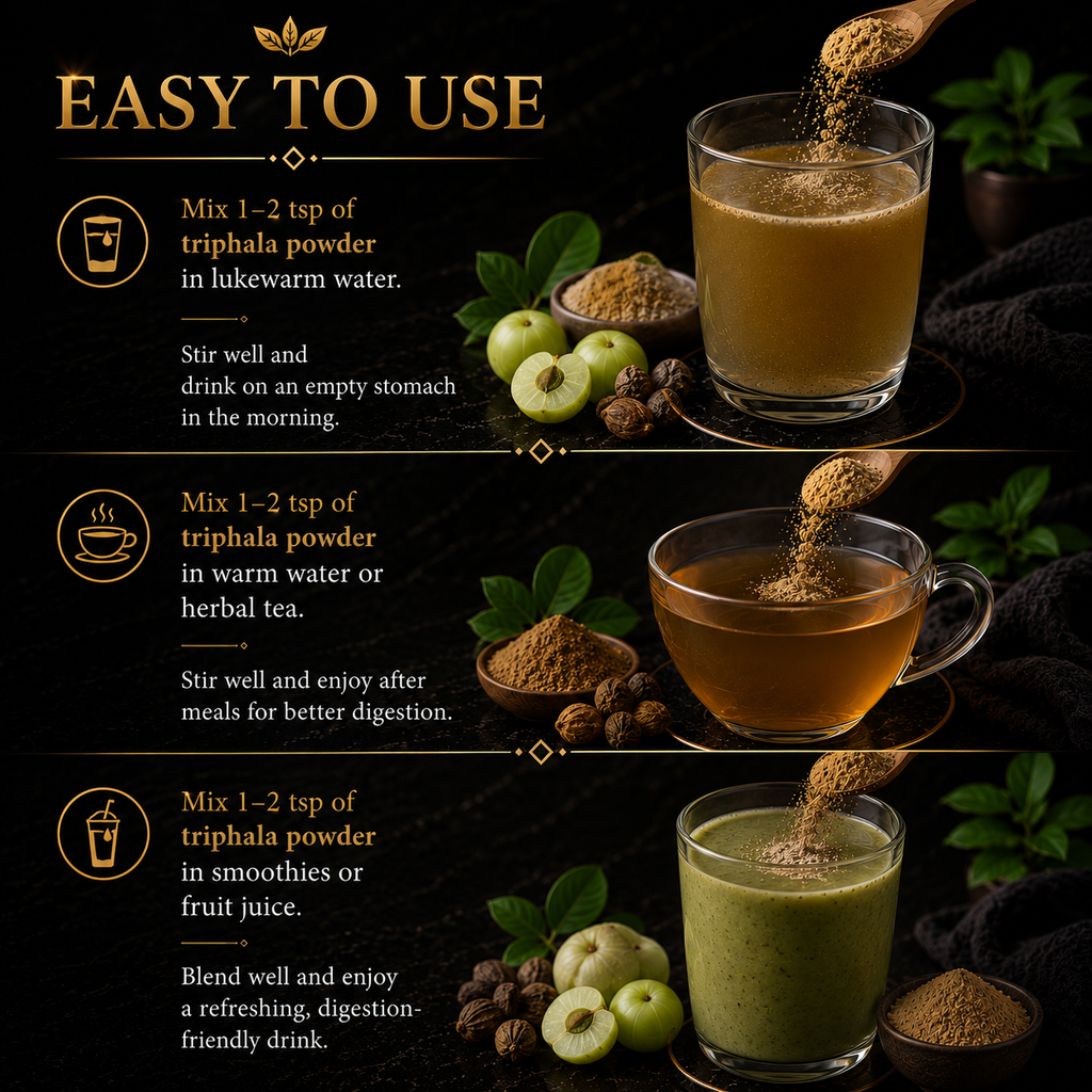100% Pure Triphala Powder for Digestive Health & Gut Wellness | Beastberry (200g)