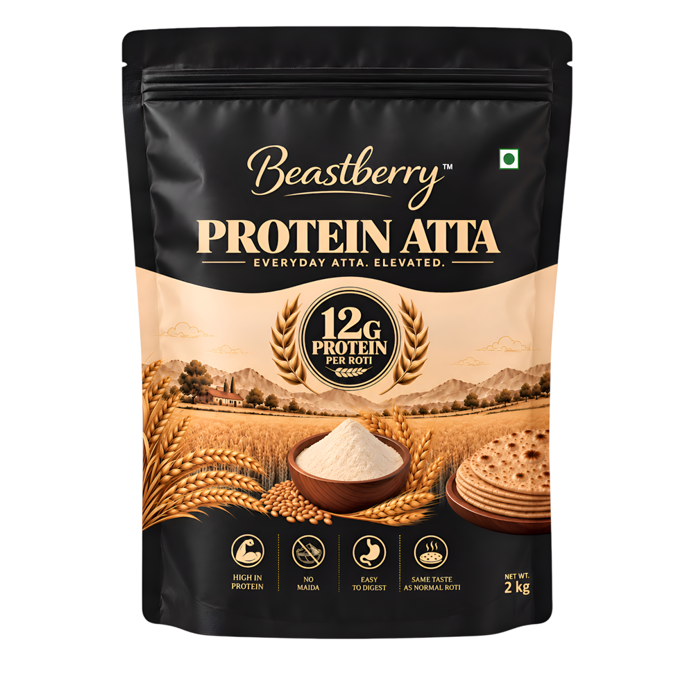 Beastberry High Protein Atta | 12g Protein per Roti | Protein Rich Whole Wheat Atta