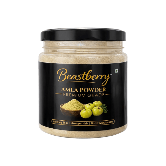 Beastberry amla powder 200g jar for hair, skin and immunity
