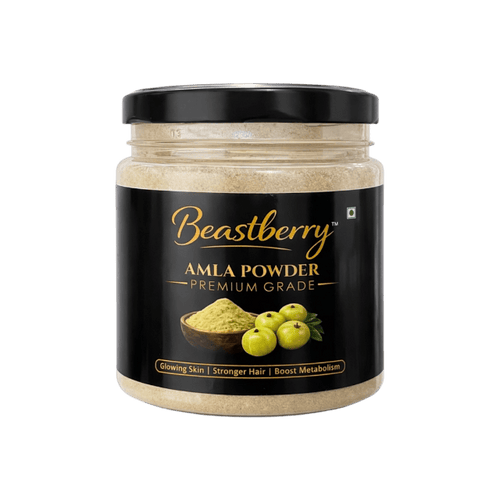 Beastberry amla powder 200g jar for hair, skin and immunity