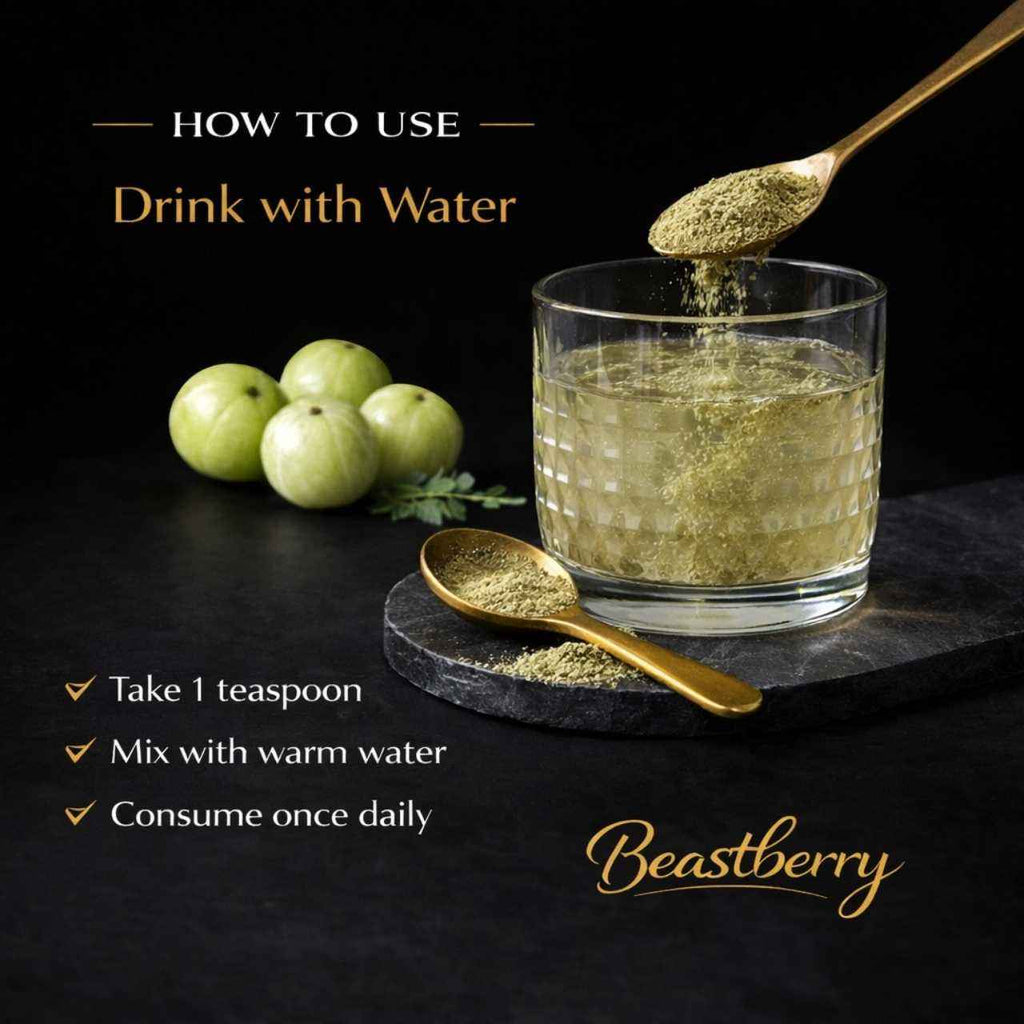 how to use amla powder with water for daily nutrition